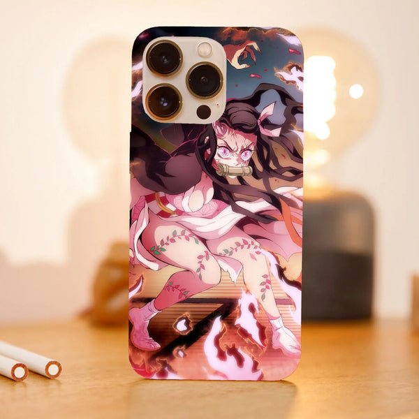 Husa compatibila cu Apple iPhone 15 Pro Max model Nezuko demon Fight Demon Slayer, Silicon, TPU, Viceversa - Viceversa