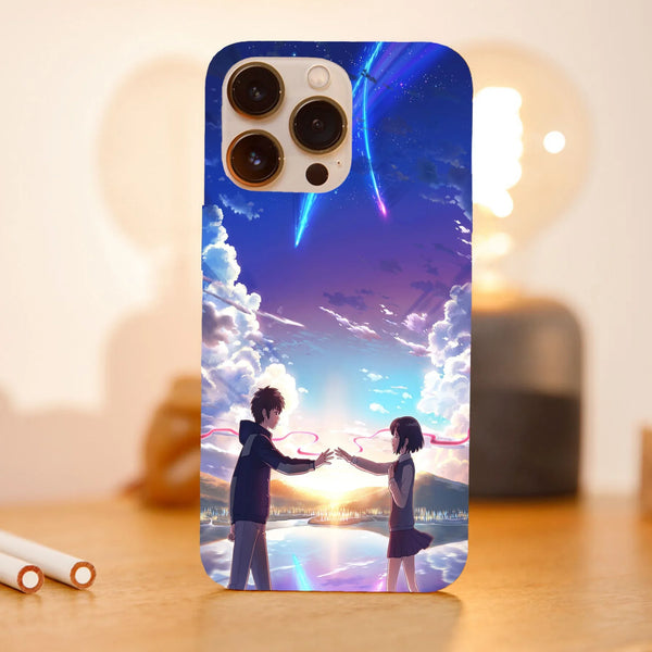 Husa telefon compatibila cu Apple iPhone 15 Pro, Viceversa, model Taki x Mitsuha Your Name, Silicon, TPU - Viceversa