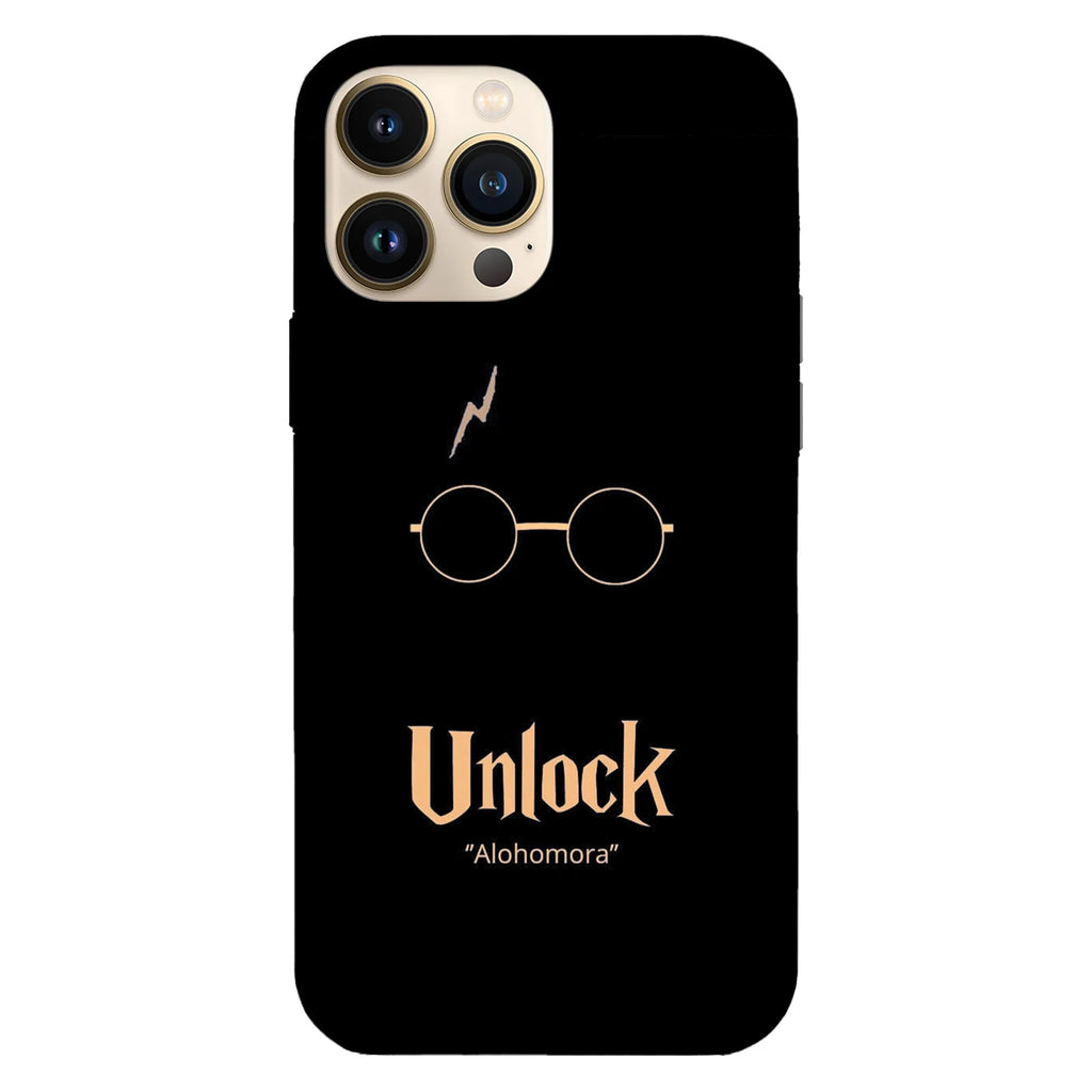 Husa telefon compatibila cu Apple iPhone 15 Pro, Viceversa, model Alohomora Harry Potter, Silicon, TPU - Viceversa