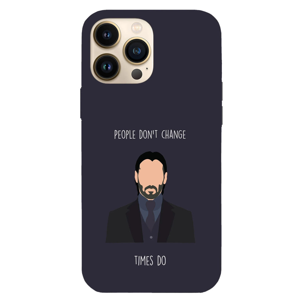 Husa telefon compatibila cu Apple iPhone 15, Viceversa, model People dont Change John Wick, Silicon, TPU - Viceversa