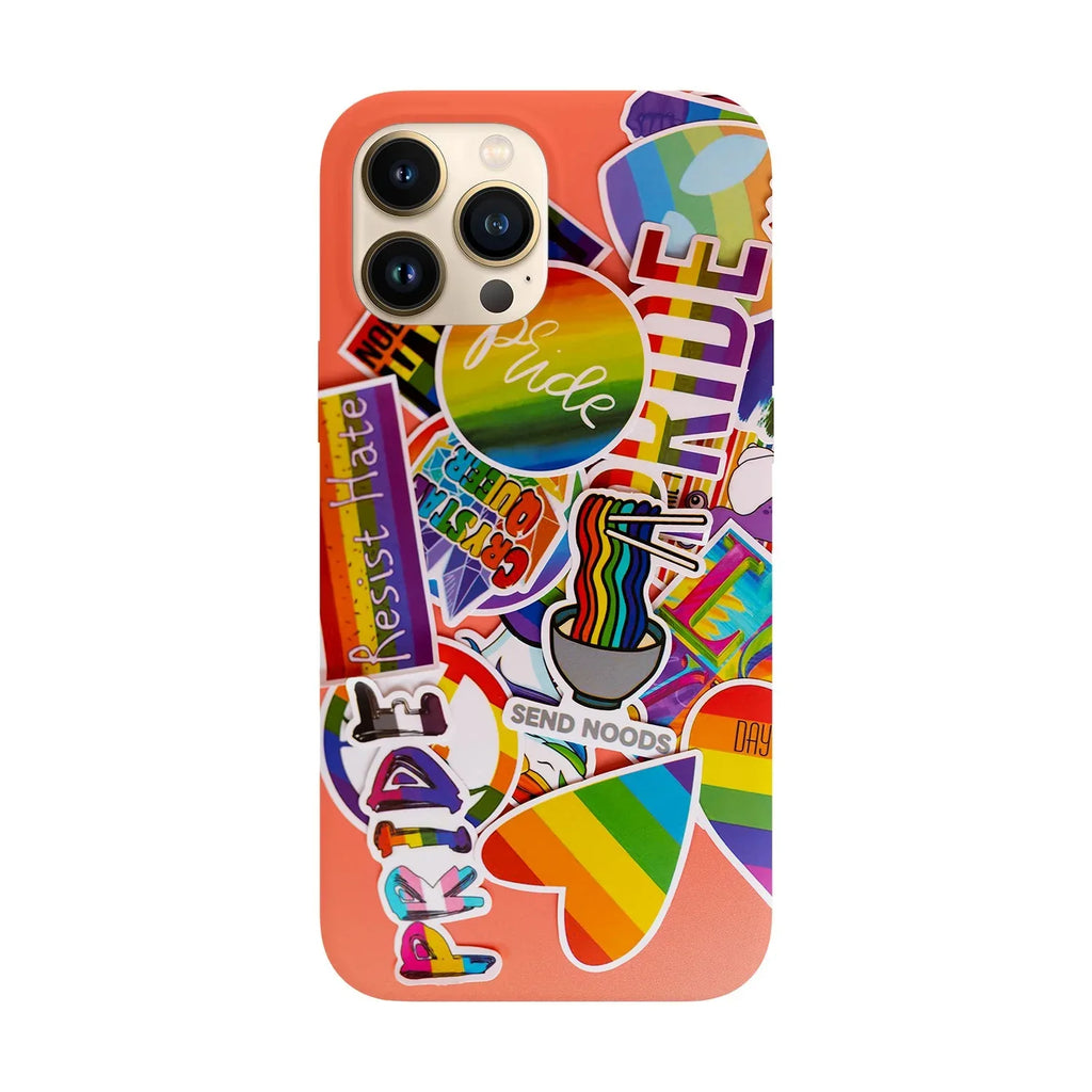 Husa compatibila cu Apple iPhone 15 model Colorful Stickers, Silicon, TPU, Viceversa - Viceversa