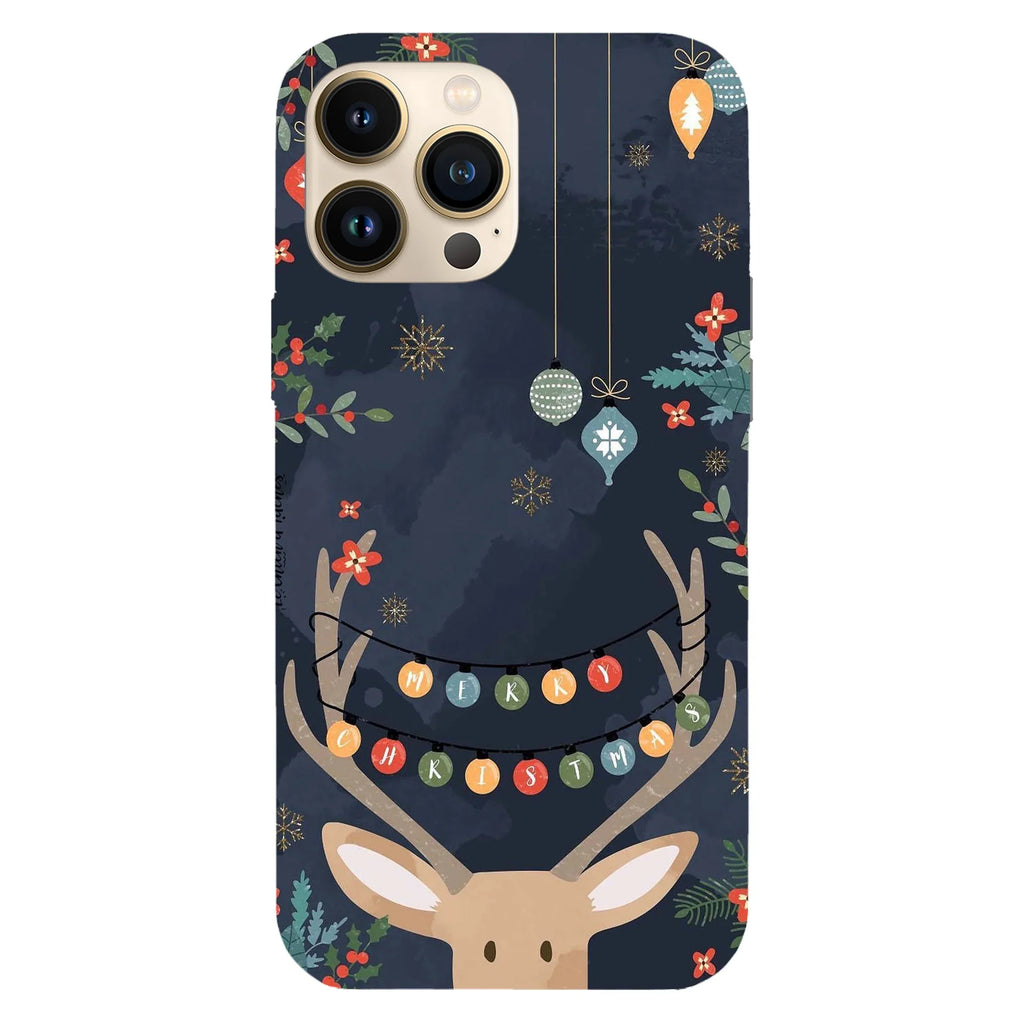 Husa Craciun compatibila cu Apple iPhone 15 Pro Max model Christmas Reindeer Lights, Silicon, TPU, Viceversa - Viceversa