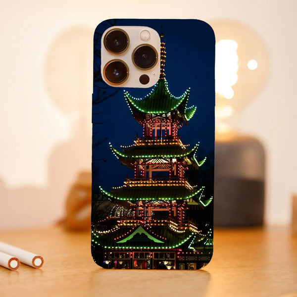 Husa Craciun compatibila cu Apple iPhone 15 Pro Max model Lights tower, Silicon, TPU, Viceversa - Viceversa