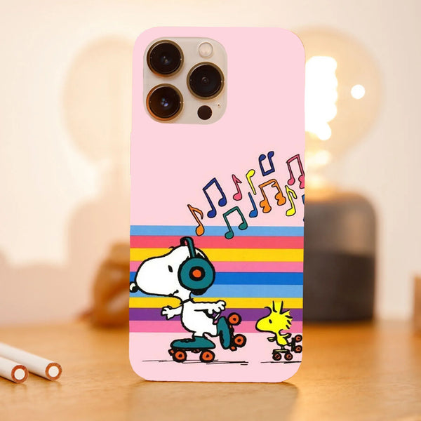 Husa compatibila cu Apple iPhone 15 Pro Max model Snoopy Roller Skating, Silicon, TPU, Viceversa - Viceversa