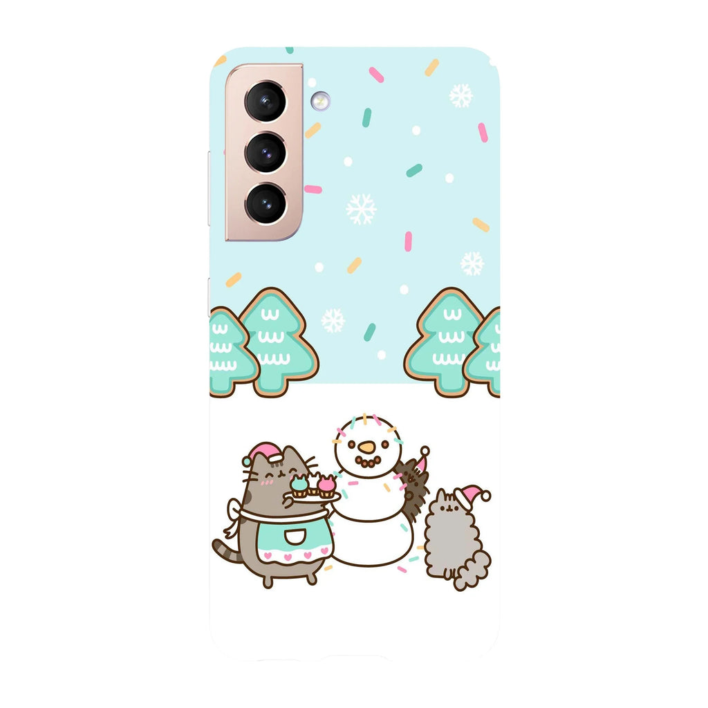 Husa Craciun compatibila cu Samsung Galaxy S22 Ultra model Pusheen Christmas kawaii, Silicon, TPU, Viceversa - Viceversa