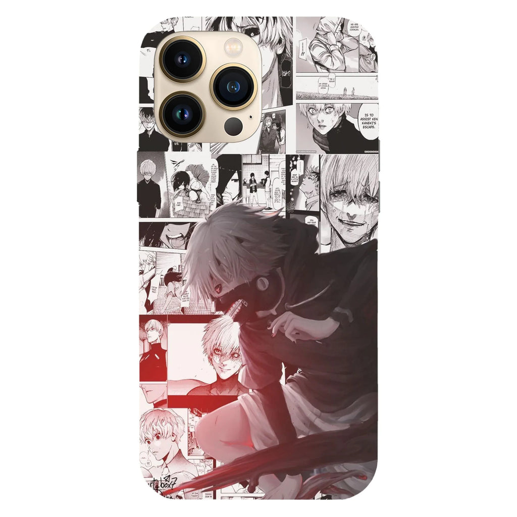 Husa telefon compatibila cu Apple iPhone 15 Pro, Viceversa, model Ken Kaneki Tokyo Ghoul Manga, Silicon, TPU - Viceversa