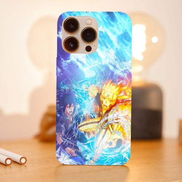 Husa compatibila cu Apple iPhone 15 Pro Max model Naruto and Sasuke Team Fight, Silicon, TPU, Viceversa - Viceversa