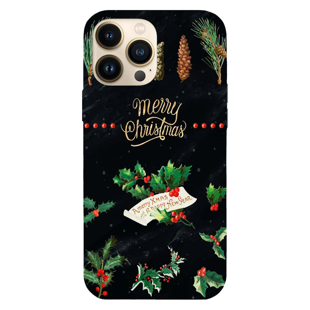 Husa Craciun compatibila cu Apple iPhone 15 Pro Max model A merry Christmas and a happy new year, Silicon, TPU, Viceversa - Viceversa