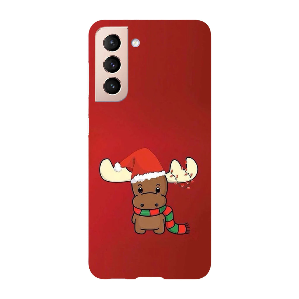 Husa Craciun compatibila cu Samsung Galaxy S22 Ultra model Cute moose, Silicon, TPU, Viceversa - Viceversa