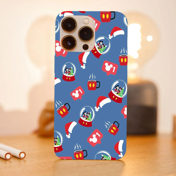 Husa Craciun compatibila cu Apple iPhone 15 Pro Max model Mickey Mouse Snow globe, Silicon, TPU, Viceversa - Viceversa
