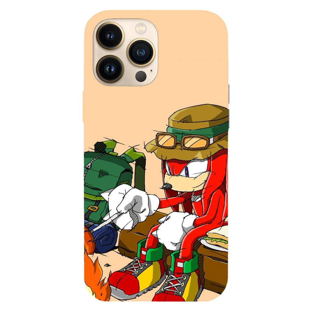 Husa telefon compatibila cu Apple iPhone 15 Pro Max, Viceversa, model Camping Knuckles Sonic The Hedgehog, Silicon, TPU - Viceversa