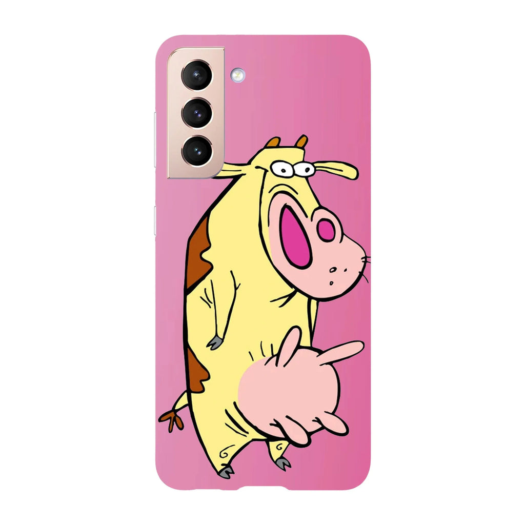 Husa compatibila cu Samsung Galaxy S22 Ultra model Cow and Chicken Cow, Silicon, TPU, Viceversa - Viceversa