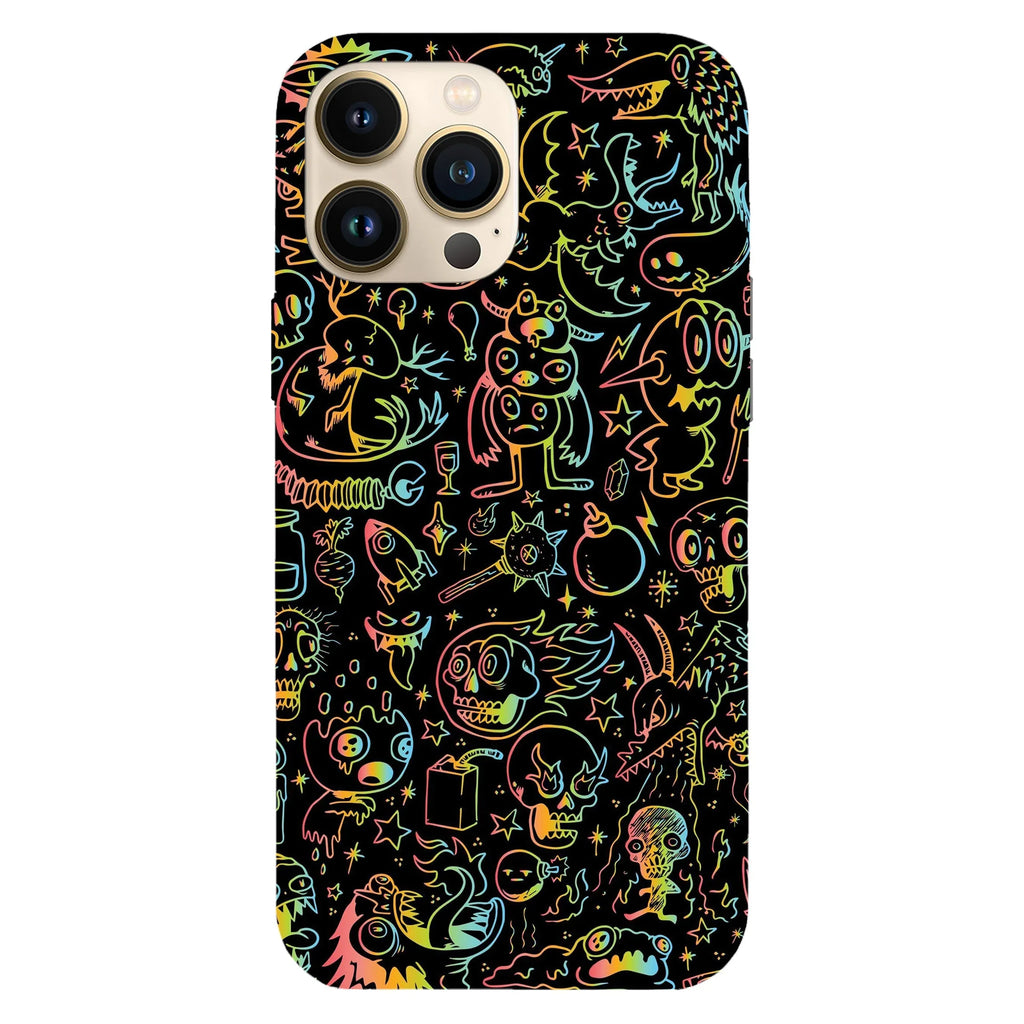 Husa compatibila cu Apple iPhone 15 Plus model Neon monsters, Silicon, TPU, Viceversa - Viceversa