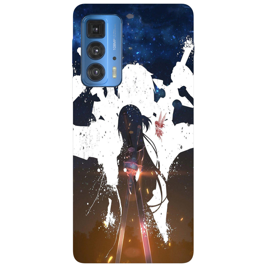 Husă din silicon Motorola G51 5G cu 51 5g sword art online kirito and asuna swords