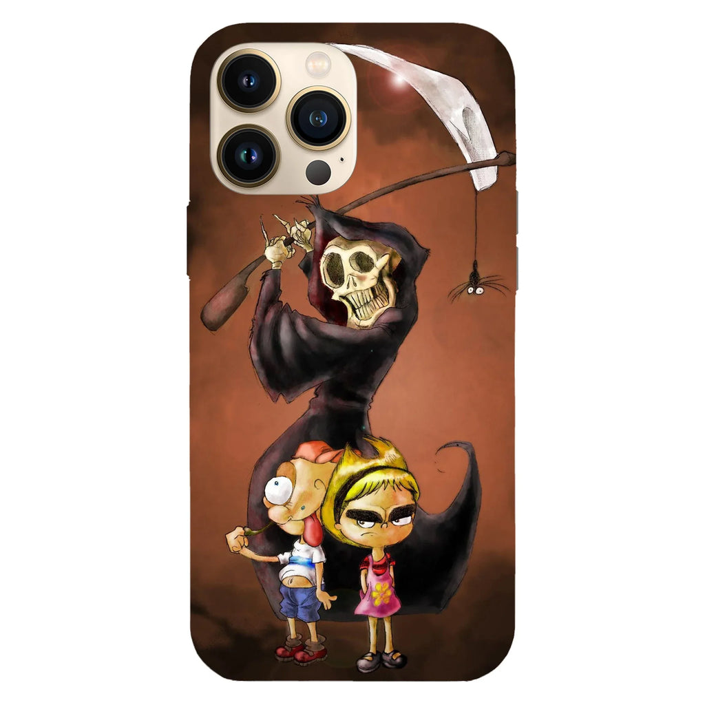 Husa compatibila cu Apple iPhone 15 Plus, Viceversa, model Grim art Billy and Mandy , Silicon, TPU - Viceversa