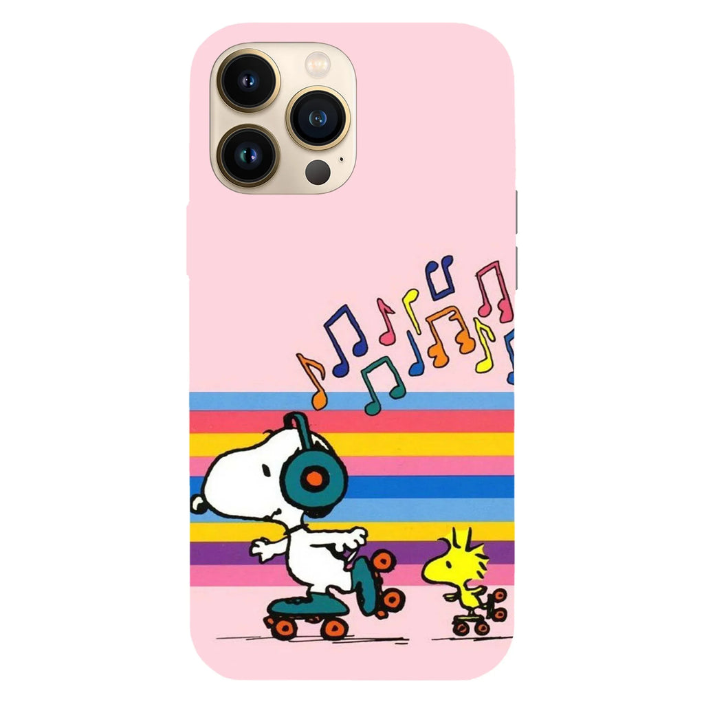 Husa compatibila cu Apple iPhone 15 Pro Max model Snoopy Roller Skating, Silicon, TPU, Viceversa - Viceversa