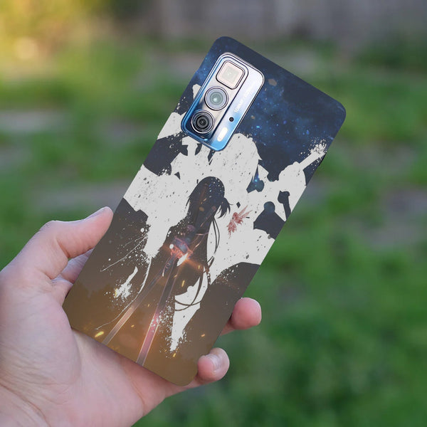 Husă din silicon Motorola G51 5G cu 51 5g sword art online kirito and asuna swords