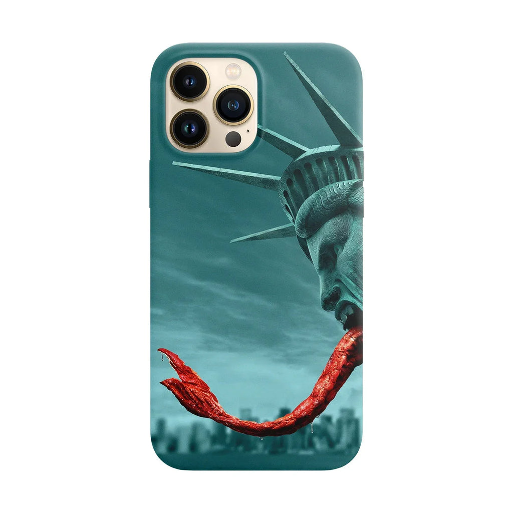 Husa compatibila cu Apple iPhone 15 model Statue of liberty, Silicon, TPU, Viceversa - Viceversa