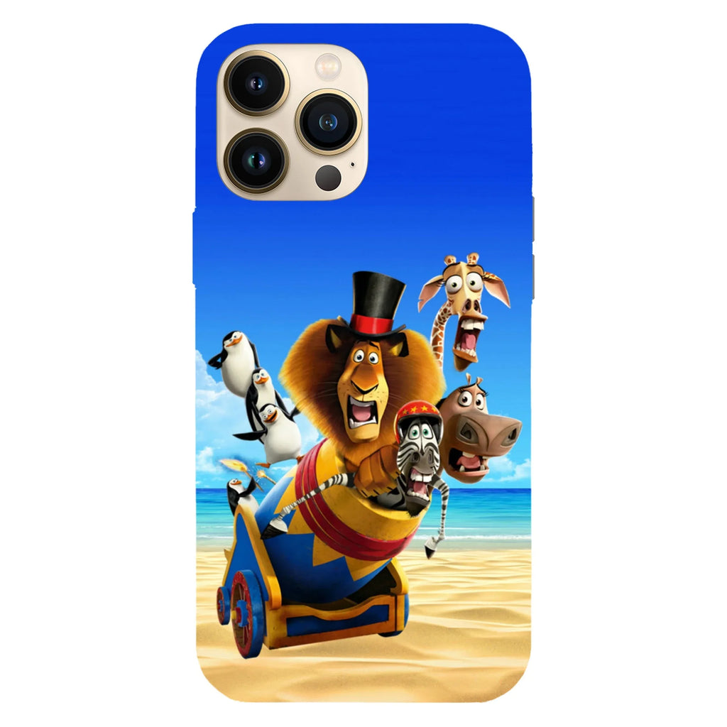Husa compatibila cu Apple iPhone 15 Plus, Viceversa, model Fireeee Madagascar , Silicon, TPU - Viceversa