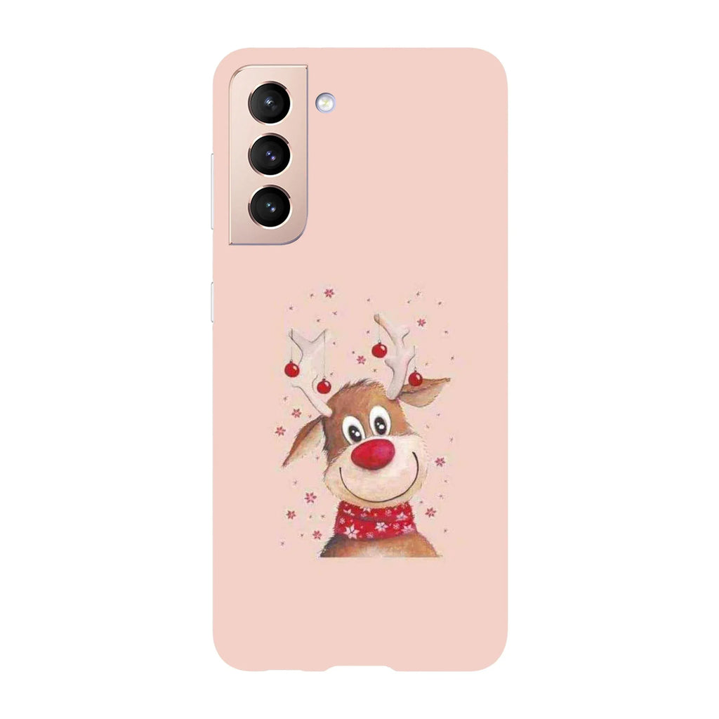 Husa Craciun compatibila cu Samsung Galaxy S22 Ultra model Kawaii reindeer, Silicon, TPU, Viceversa - Viceversa