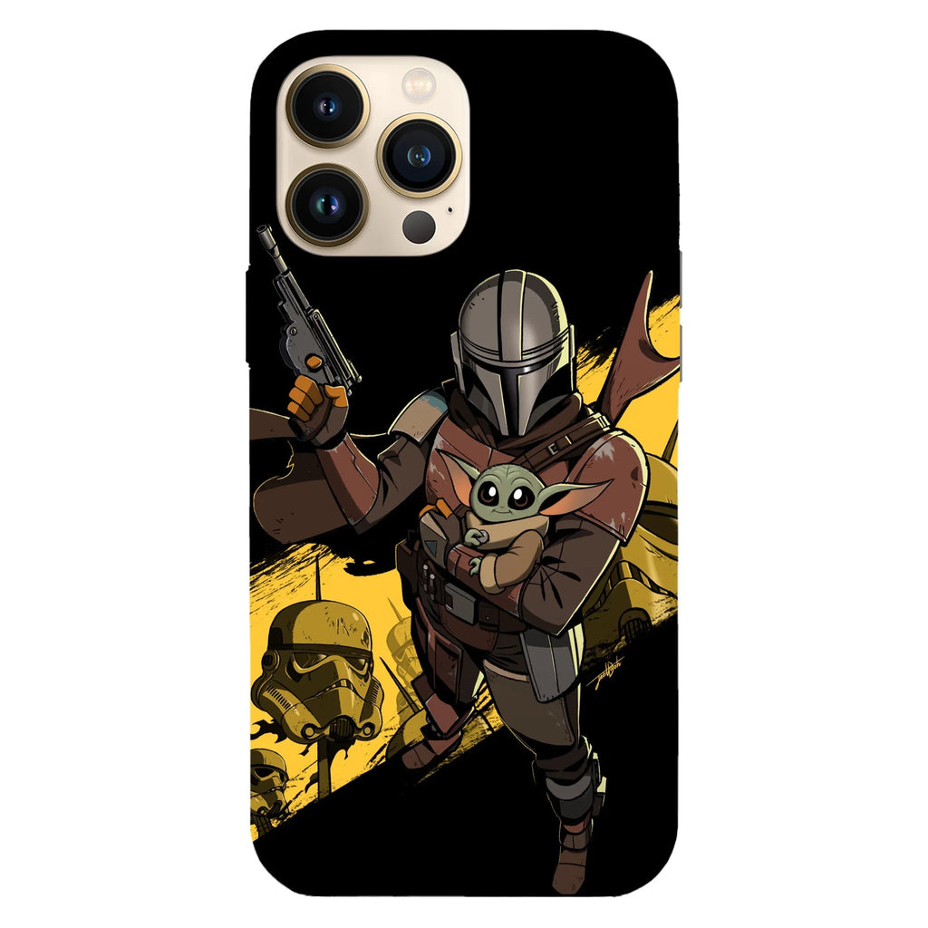 Husa compatibila cu Apple iPhone 15 Pro model Don't hurt my Baby Yoda, Silicon, TPU, Viceversa - Viceversa