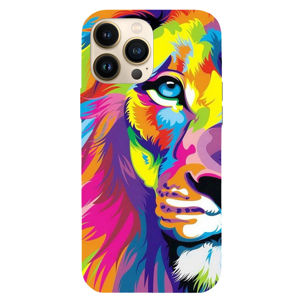 Husa compatibila cu Apple iPhone 15 Pro model Colorful king of jungle, Silicon, TPU, Viceversa - Viceversa