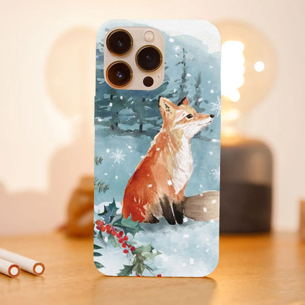 Husa Craciun compatibila cu Apple iPhone 15 Pro Max model winter fox, Silicon, TPU, Viceversa - Viceversa