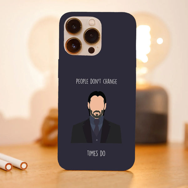Husa telefon compatibila cu Apple iPhone 15 Pro, Viceversa, model People dont Change John Wick, Silicon, TPU - Viceversa