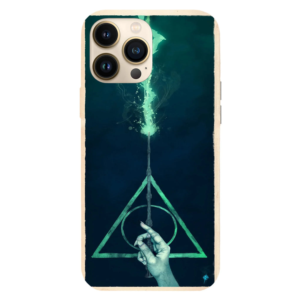 Husa telefon compatibila cu Apple iPhone 15, Viceversa, model Deathly Hallows Harry Potter, Silicon, TPU - Viceversa