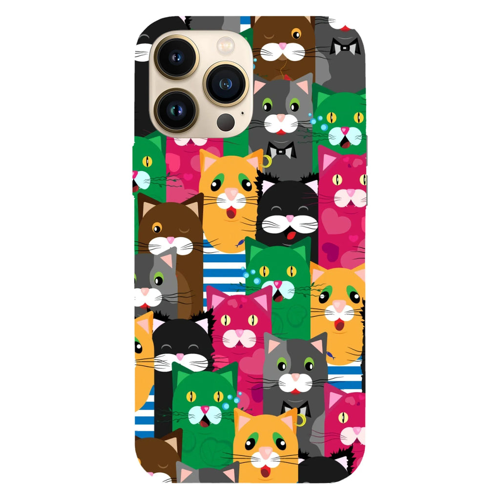 Husa compatibila cu Apple iPhone 15 Pro Max model Cat world, Silicon, TPU, Viceversa - Viceversa