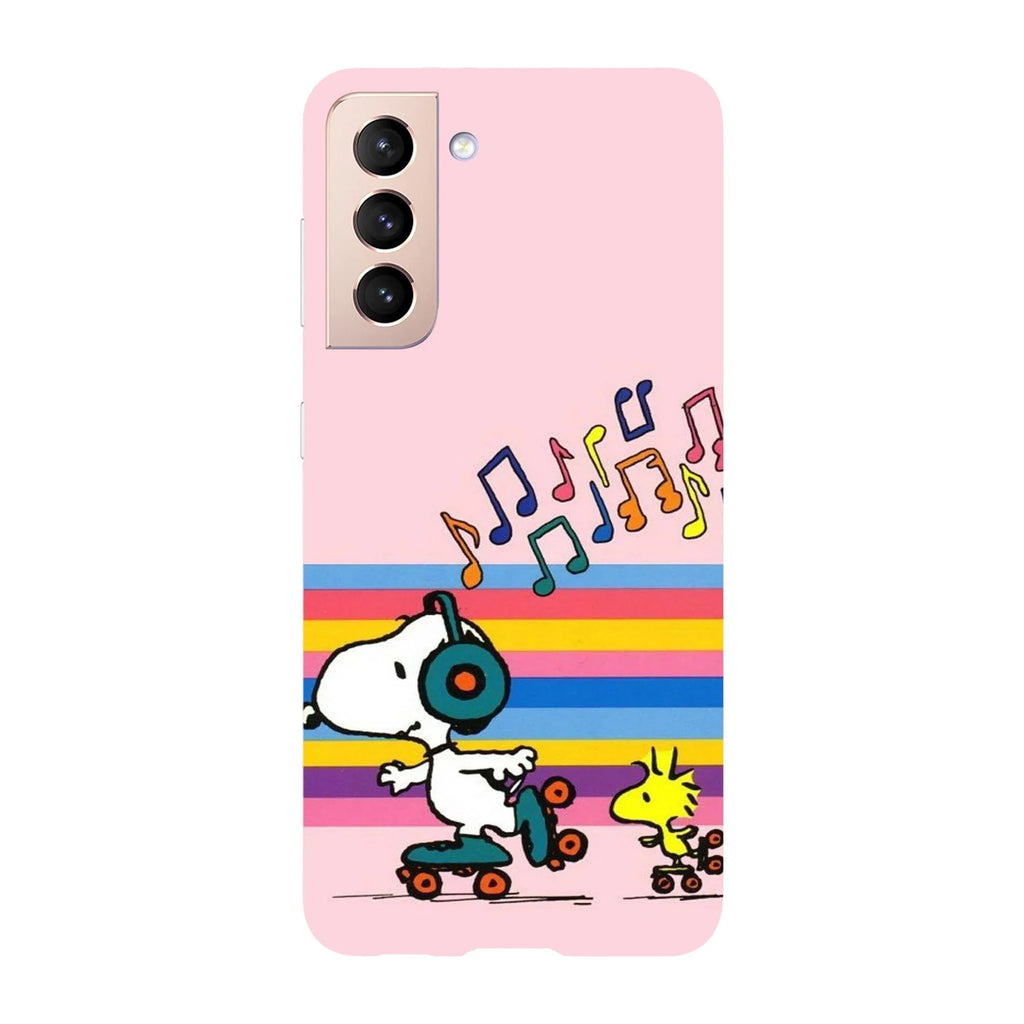Husa compatibila cu Samsung Galaxy S22 Ultra model Snoopy Roller Skating, Silicon, TPU, Viceversa - Viceversa