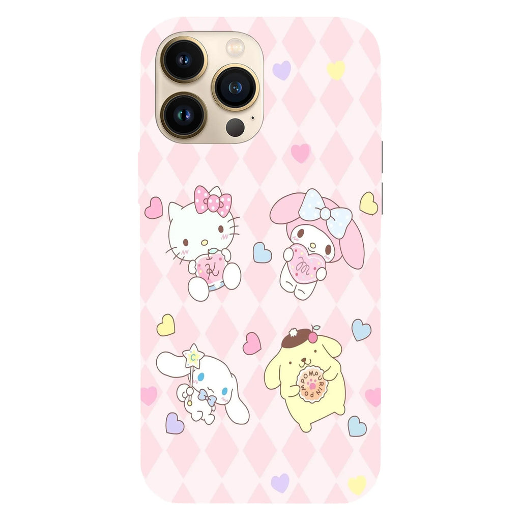 Husa compatibila cu Apple iPhone 15 Plus, Viceversa, model Hello Kitty characters , Silicon, TPU - Viceversa