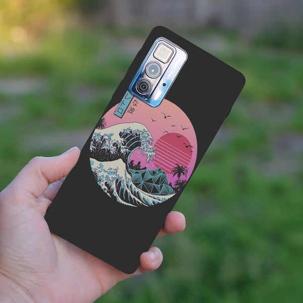 Husă din silicon Motorola G100 cu The great wave of kanagawa