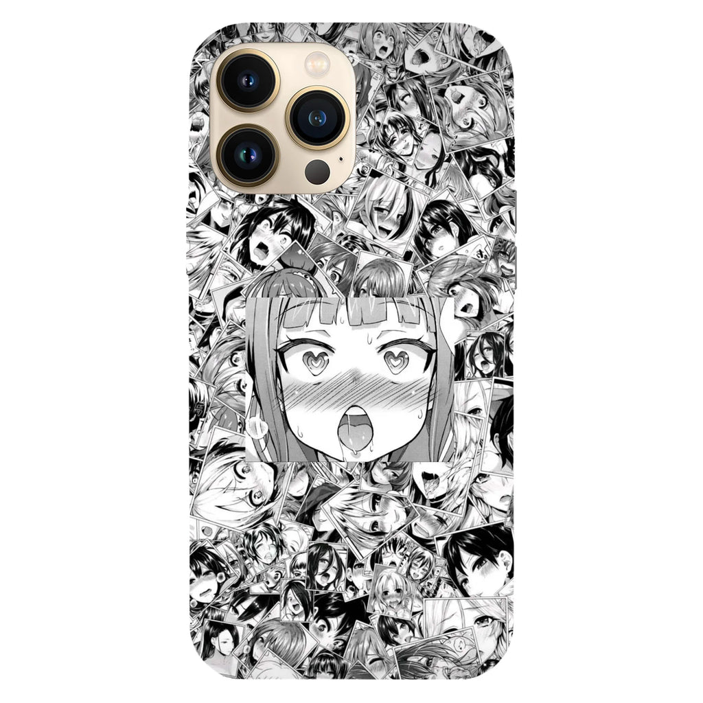 Husa compatibila cu Apple iPhone 15 Pro model Ahegao Black&White, Silicon, TPU, Viceversa - Viceversa