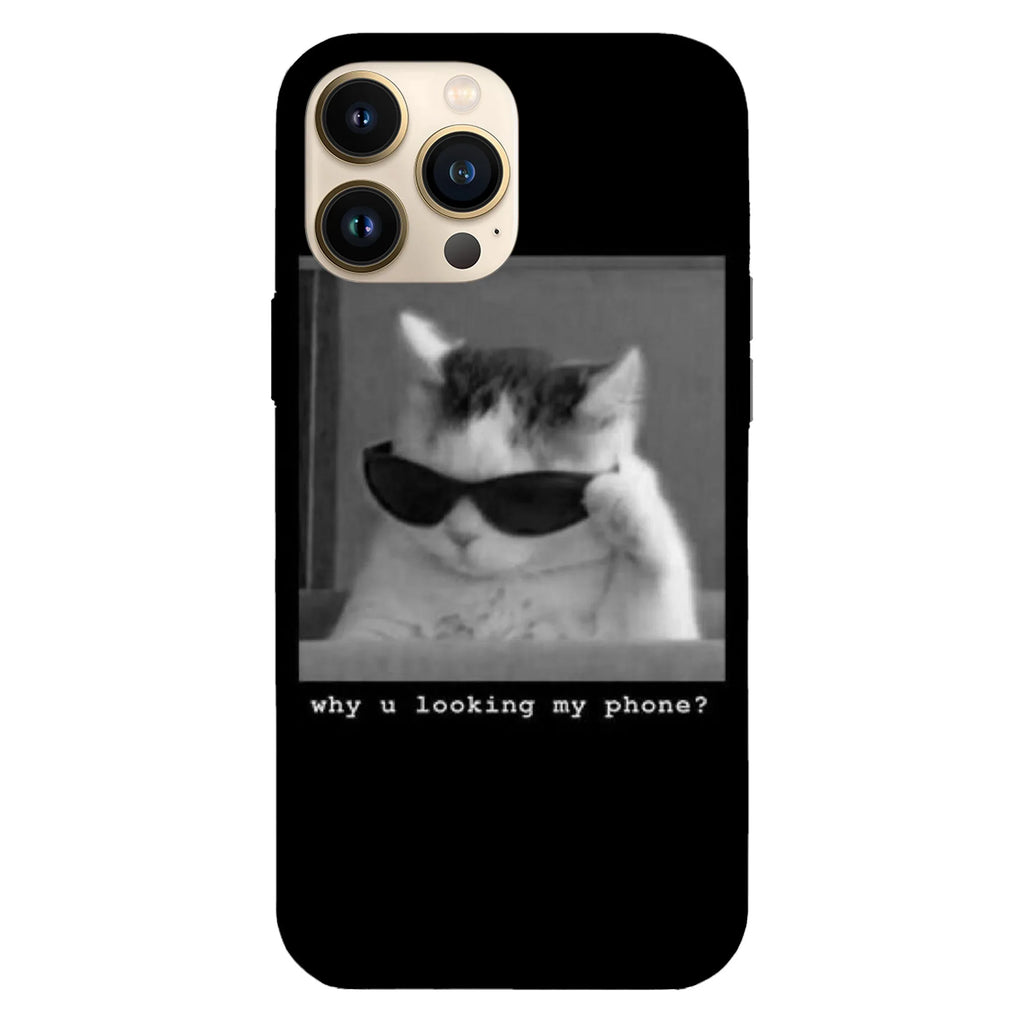 Husa compatibila cu Apple iPhone 15 Plus model Why u looking at my phone, Silicon, TPU, Viceversa - Viceversa