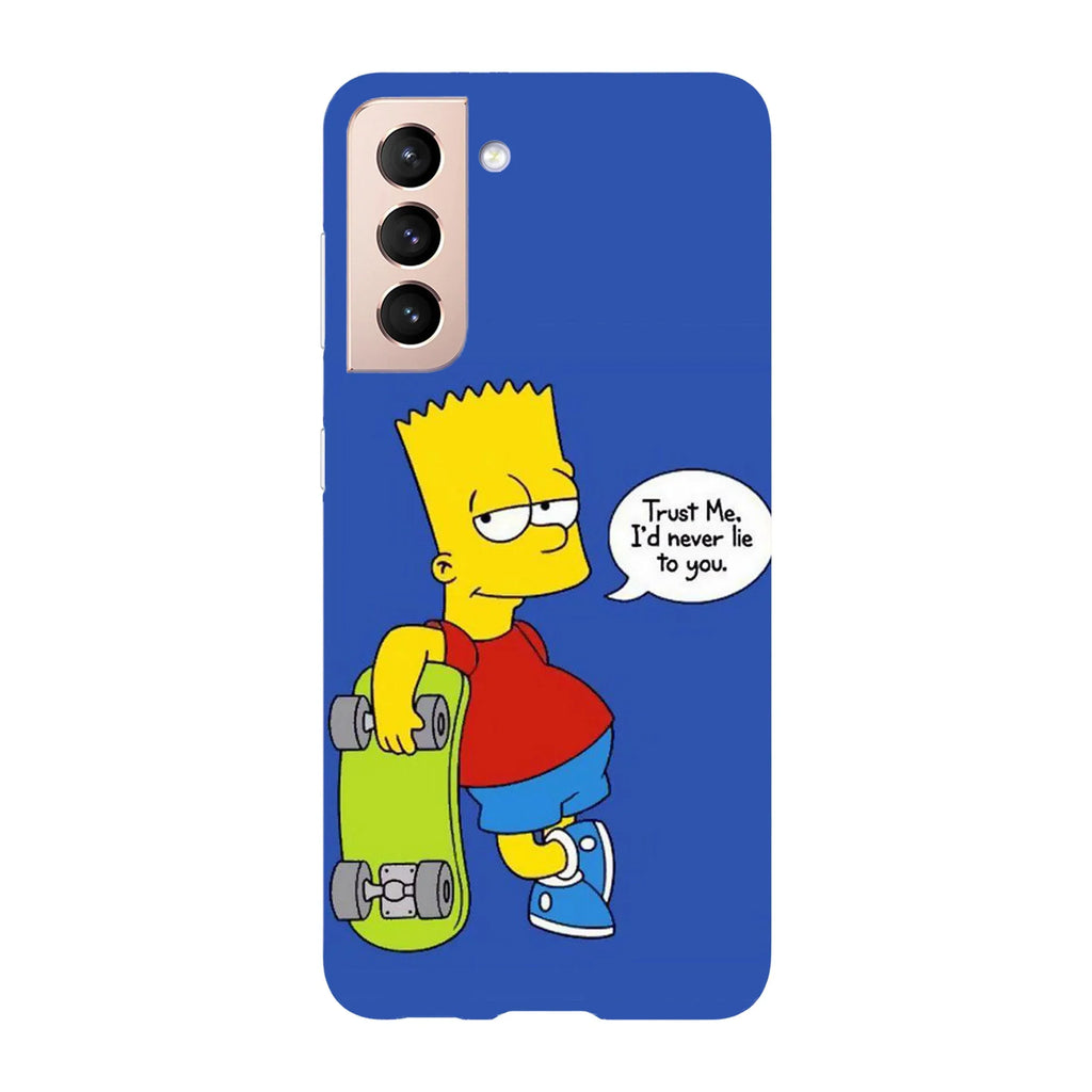 Husa compatibila cu Samsung Galaxy S22 Ultra model Bart Simson Trust me, Silicon, TPU, Viceversa - Viceversa