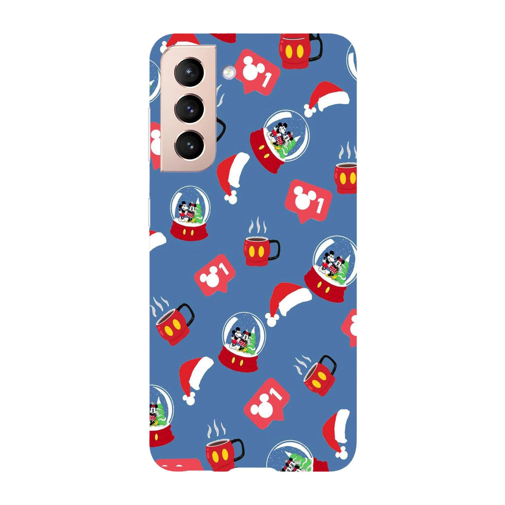 Husa Craciun compatibila cu Samsung Galaxy S22 Ultra model Mickey Mouse Snow globe, Silicon, TPU, Viceversa - Viceversa