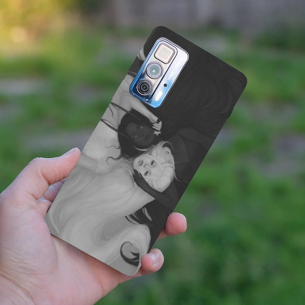 Husă din silicon Motorola Edge 20 cu Black white