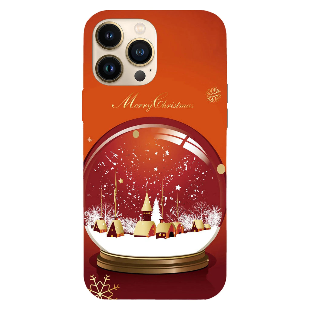 Husa Craciun compatibila cu Apple iPhone 15 Pro model Snow Globe, Silicon, TPU, Viceversa - Viceversa