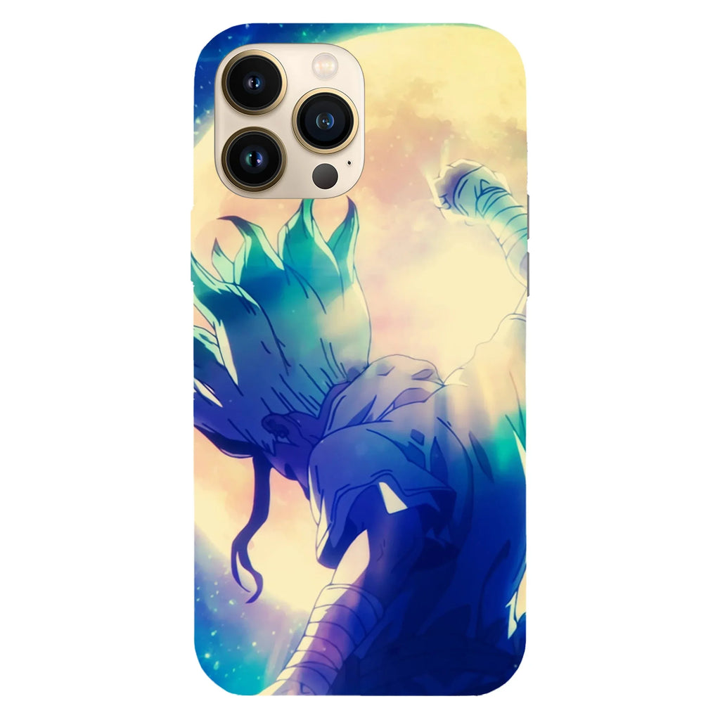 Husa telefon compatibila cu Apple iPhone 15 Plus, Viceversa, model Senku Dr Stone, Silicon, TPU - Viceversa