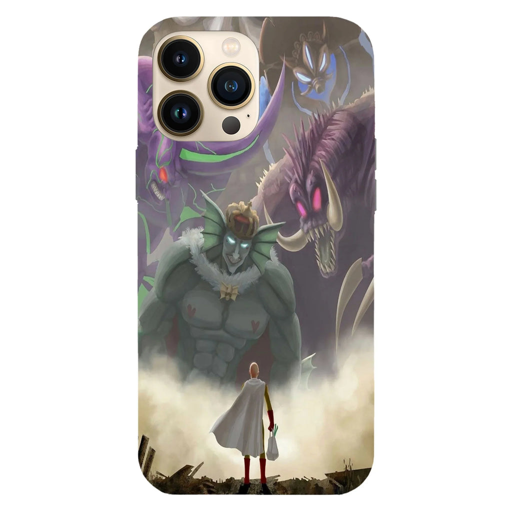 Husa telefon compatibila cu Apple iPhone 15 Pro, Viceversa, model Saimata Monster Fight One Punch Man, Silicon, TPU - Viceversa