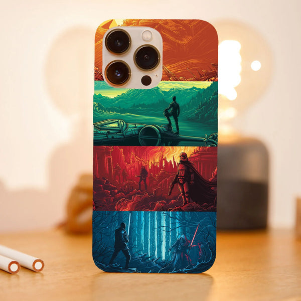 Husa compatibila cu Apple iPhone 15 Plus model Starwars episodes, Silicon, TPU, Viceversa - Viceversa