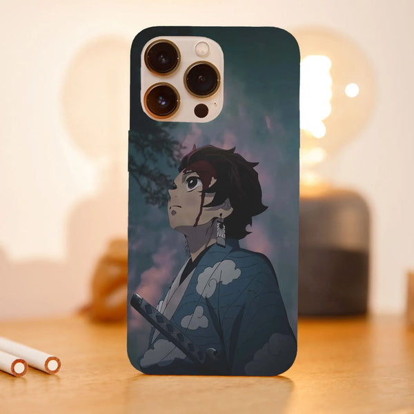 Husa compatibila cu Apple iPhone 15 Pro Max model Night Silence Tanjiro Demon Slayer, Silicon, TPU, Viceversa - Viceversa