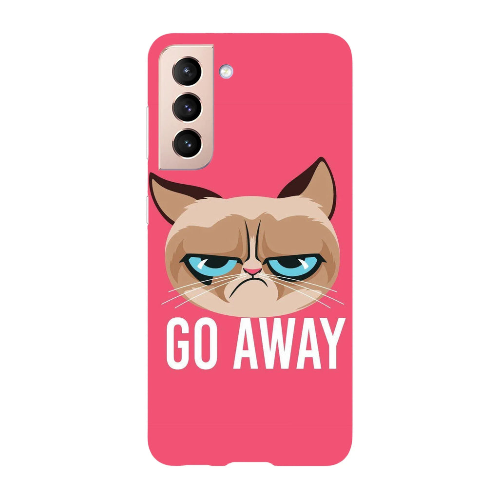 Husa compatibila cu Samsung Galaxy S22 Ultra model Go away Grumpy Cat, Silicon, TPU, Viceversa - Viceversa