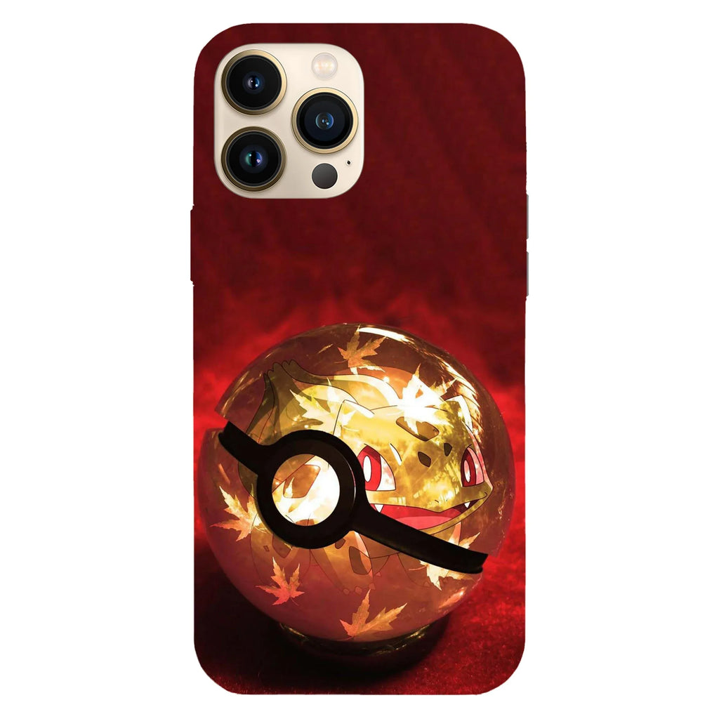 Husa compatibila cu Apple iPhone 15 Pro Max model Bulbasaur Pokemon ball, Silicon, TPU, Viceversa - Viceversa