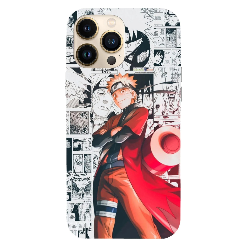 Husa compatibila cu Apple iPhone 15 Pro Max model Naruto Shippuden Manga, Silicon, TPU, Viceversa - Viceversa