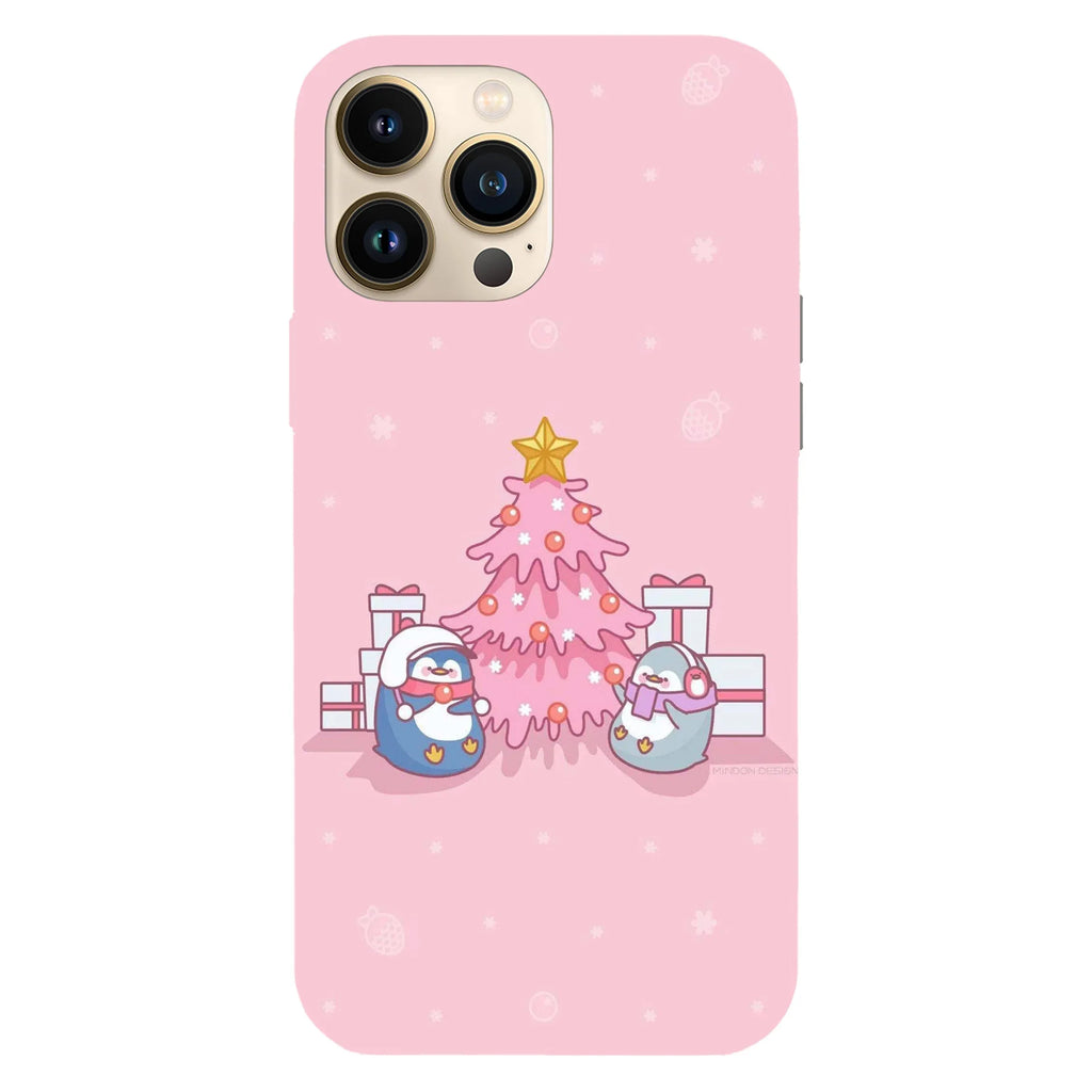 Husa Craciun compatibila cu Apple iPhone 15 Plus model Kawaii penguins Christmas, Silicon, TPU, Viceversa - Viceversa