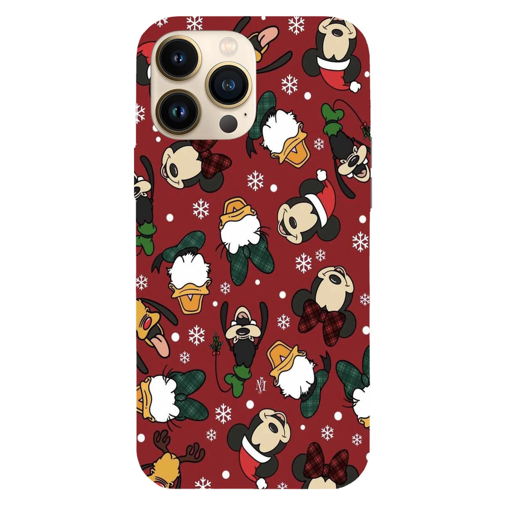 Husa Craciun compatibila cu Apple iPhone 15 Plus model Mickey ready for Christmas, Silicon, TPU, Viceversa - Viceversa