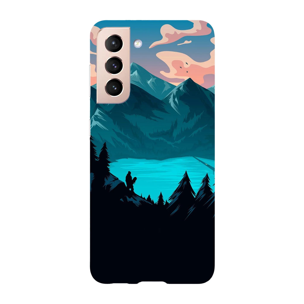 Husa compatibila cu Samsung Galaxy S22 Ultra model Digital mountain trip, Silicon, TPU, Viceversa - Viceversa