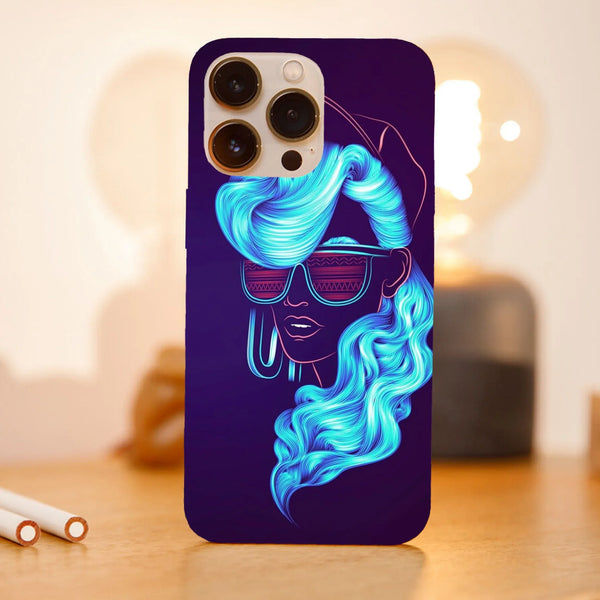 Husa compatibila cu Apple iPhone 15 Pro Max model Neon girl portrait, Silicon, TPU, Viceversa - Viceversa